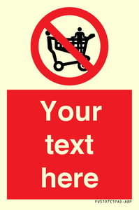 Custom No Climbing on Trolley Sign